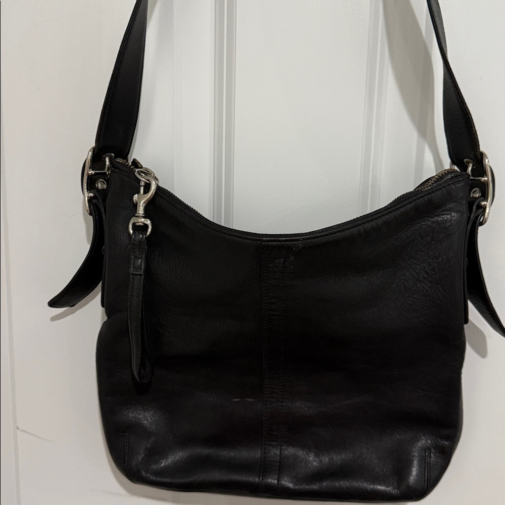 Coach Black Leather Shoulder Bag
